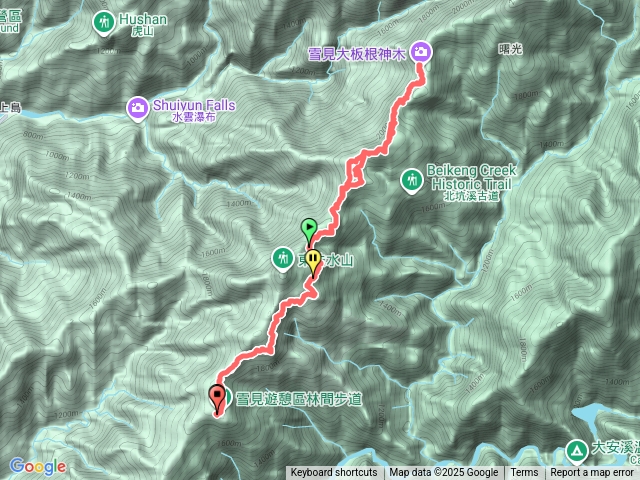 北坑山、大板根