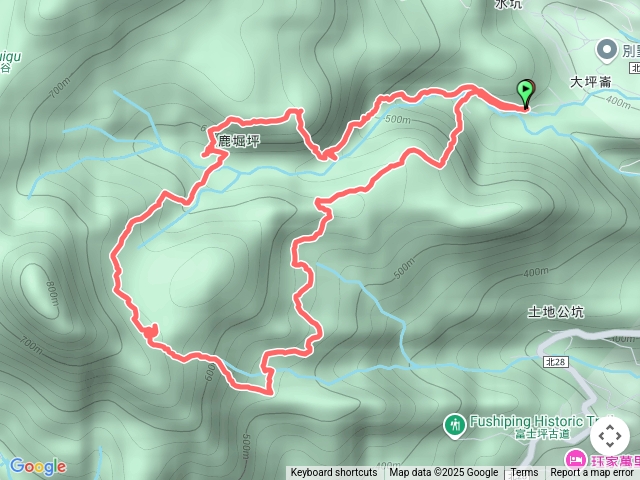 鹿堀坪古道頭前溪瀑布鹿堀坪山富士坪山鹿堀坪越嶺古道O形