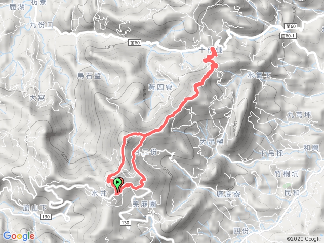 出關古道、十份崠古道、 十份崠茶亭O形