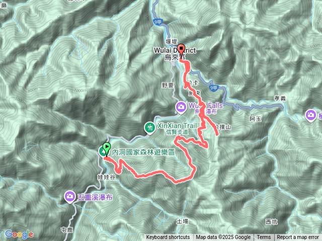 新北烏來山區縱走行程 : 內洞林道五連峰縱走。( 大保克山西峰 / 多望來山 / 大保克山 / 拉樸山 / 大刀山 )預覽圖
