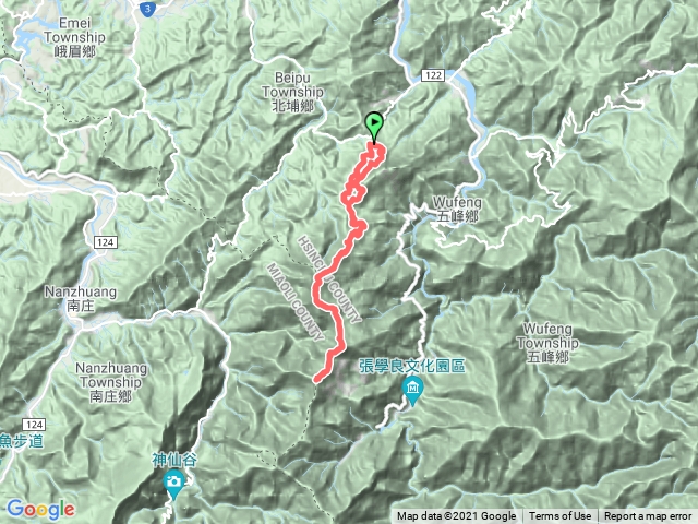 五峰觀音寺、大隘山、鵝公髻山、鳥嘴山折返