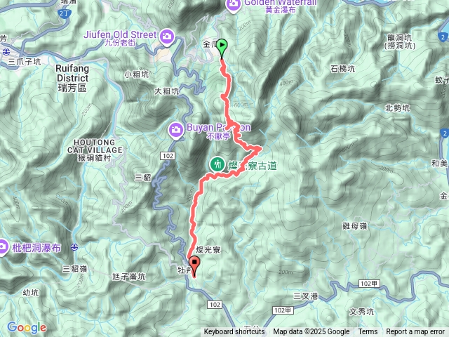 黄金博物館經燦光寮古道到牡丹車站