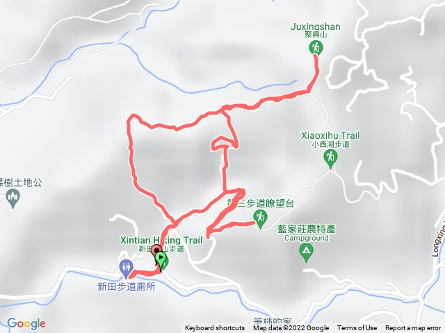 「台灣小百岳」聚興山/新田登山步道O型