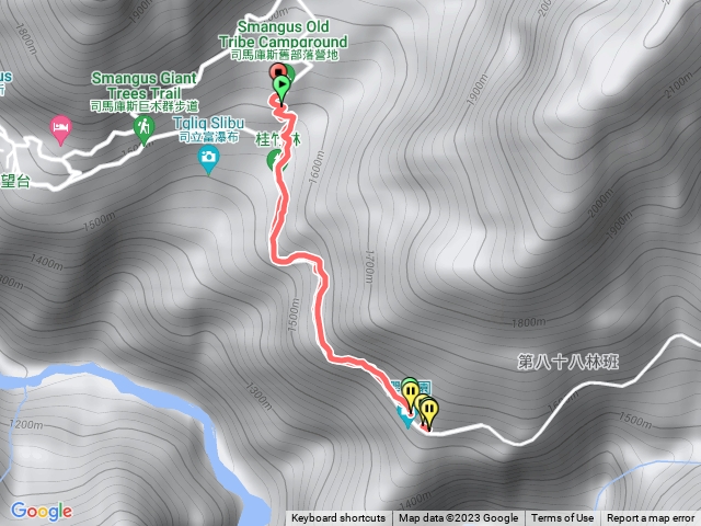 司馬庫斯舊部落營地到櫻花林