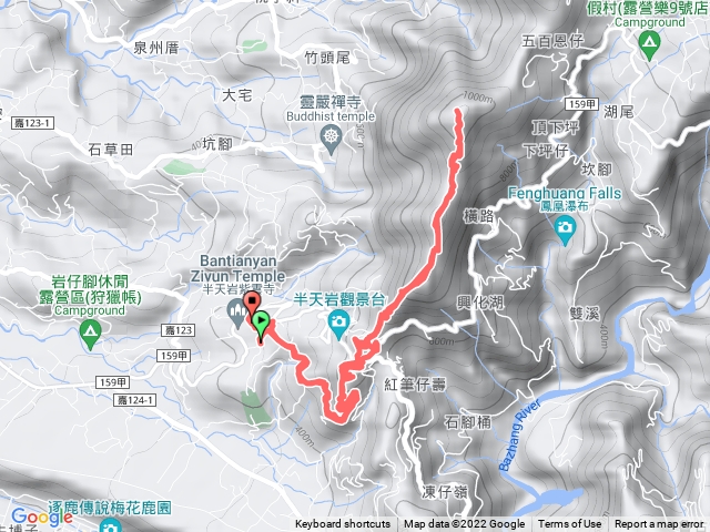 半天岩山、三寶山（烏心石山、鳩州嶺、尖凍山）