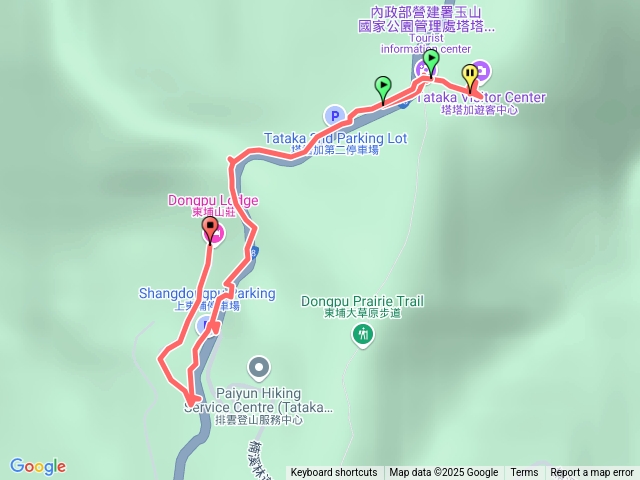 塔塔加停車場-塔塔加遊客中心-東埔山莊