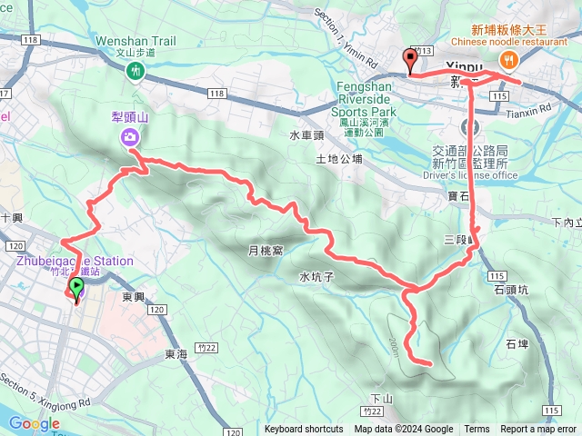 新竹高鐵車站犁頭山文山步道吧哩山三段崎古道新埔鎮古蹟群橘路古道