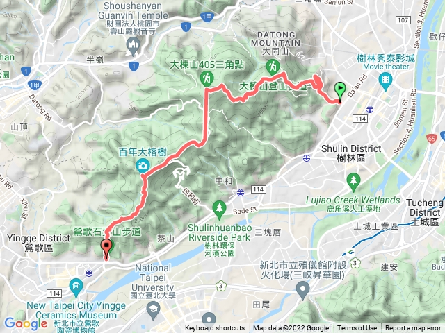 大同山-青龍嶺-秋壇山-大棟山-鶯歌石