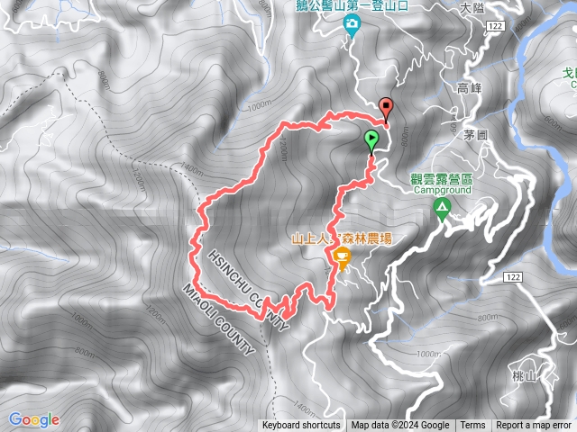 雲霧步道山上人家鵝公髻山