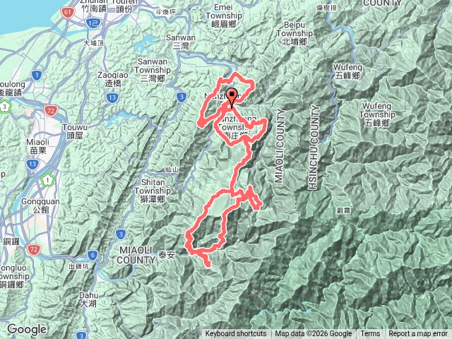 2027台灣龍虎鳳越野神獸100K賽道預覽圖