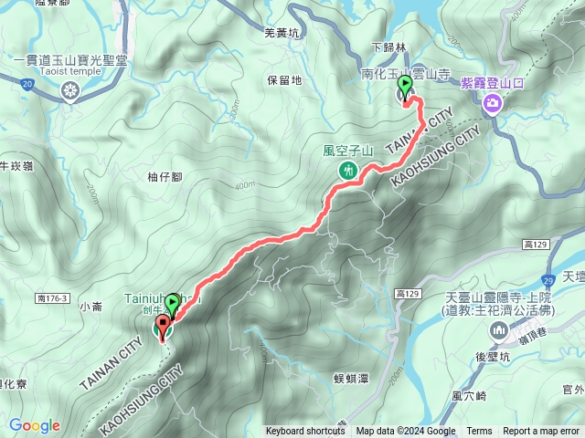 雲山寺東進刣牛湖山