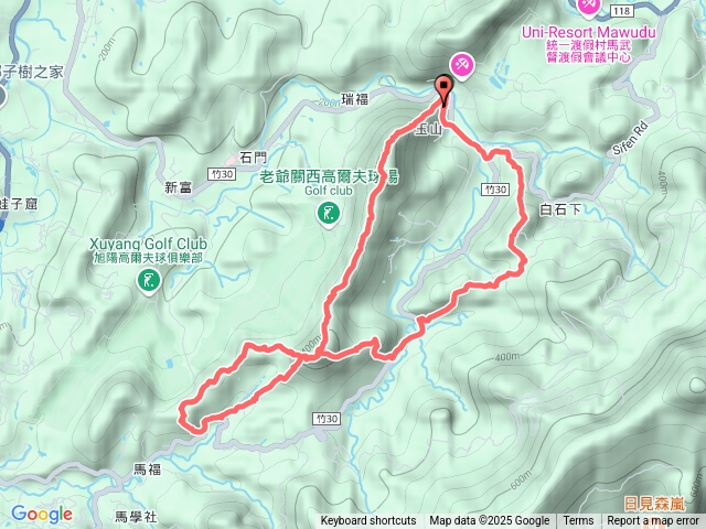 新竹關西赤柯山-東、西獅頭山-馬福山-玉山-玉山前峰8字型連走