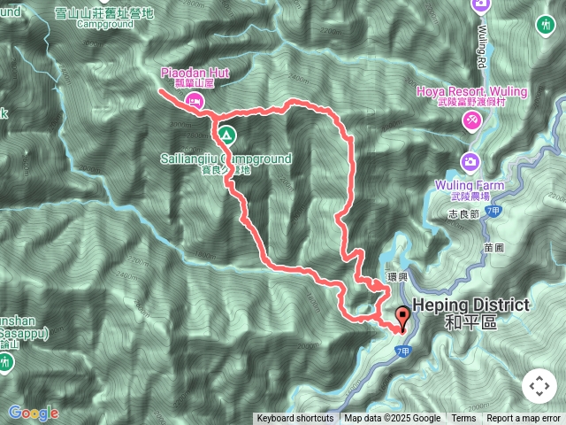 志佳陽上馬武霸下O型（志佳陽大山-馬武霸主峰-馬武霸山）預覽圖