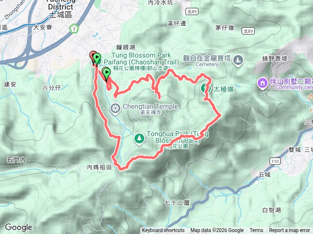 太極嶺、天上山、三粒半