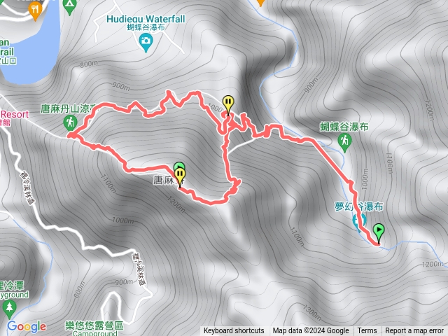 大本松園蝴蝶谷瀑布唐麻丹山O型