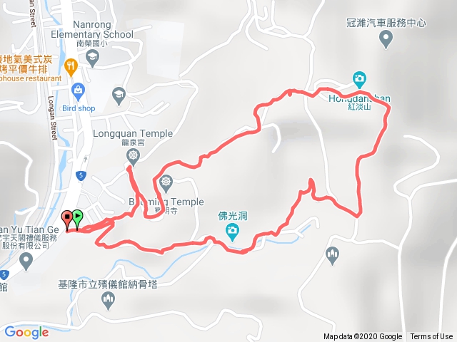 紅淡山步道（南榮路-三角點-佛光洞-南榮路）