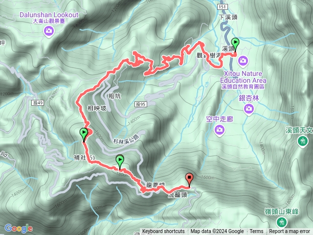 溪頭_樟仔林林道_快活林_羊頭崙山_水桶寮山_內樹皮山_三叉崙山_龍鳳峽山連峰20241020