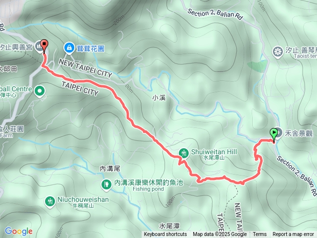 20250726汐止-雙溪口站-水尾潭山-水尾潭西北峰-大邱田山東峰-內湖興善宮站