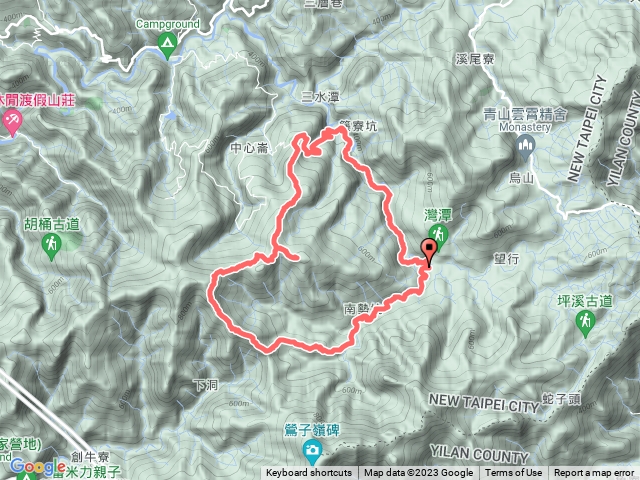 2023-06-25雙溪灣潭南勢坑古道-下洞山-頂河崙-竹子山-中心崙山-灣潭古道-夢潭0型走