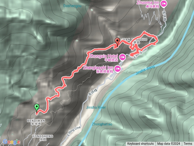 虎跳峽 高路徒步 全線 一線天 天梯 D2