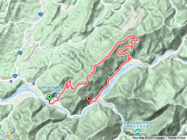 2020.12.7內灣老街~麥樹仁山、南峰~舊砲台山~加那桃山~帽盒山下尖石國小踏查