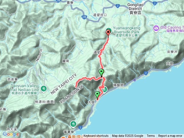小百岳 灣坑頭山 大里天公廟-草嶺古道-埡口-桃源谷步道-灣坑頭山-桃源谷步道-埡口-草嶺古道-遠望坑親水公園預覽圖