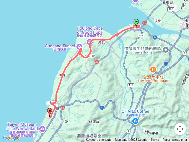 龍港火車站至白沙屯火車站