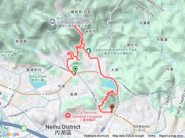 內湖-碧湖步道-梘頭山-圓覺瀑布-大溝溪-白鷺鷥山-金湖路預覽圖