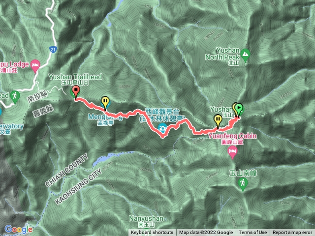 排雲－玉山主峰－塔塔家登山口