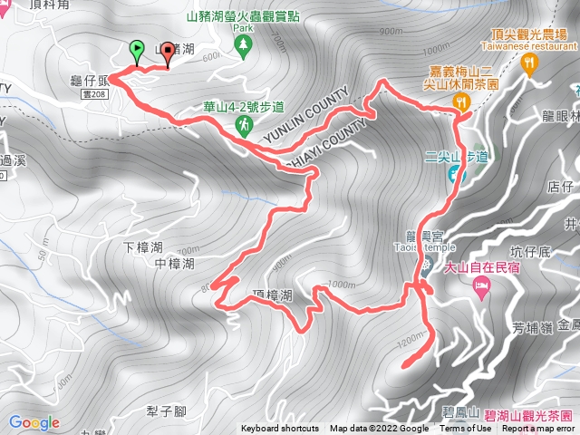 4-1，4-2步道上二尖順走馬鞍山，大眾爺廟下山