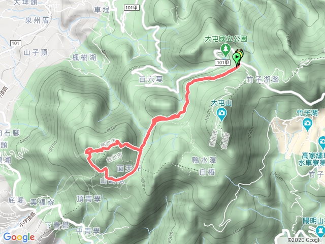 二子坪向天山面天山0型健走