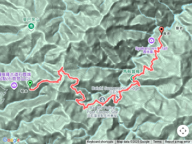 霞喀羅（石路-白石-養老）