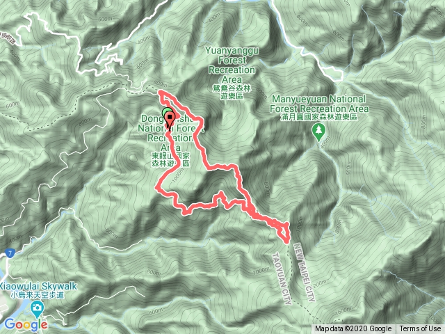 東眼山森林遊樂區～志繼山～東眼山～拉卡山～東滿步道O繞