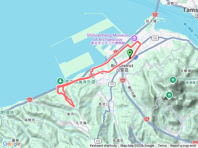 20260521 八里 十三行博物館 下罟子漁港 南灣頭濱海步道 林口太平濱海步道 UBike騎行+步行預覽圖