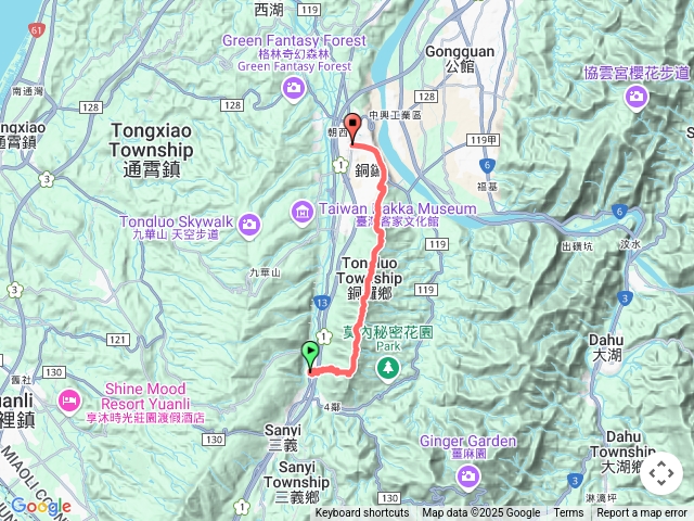 【三義三員縱走】三義車站→燈籠福德宮→三角山→三角山北峰→雙峰山→雙峰山西峰→雙峰山北峰→員屯山→銅鑼車站預覽圖