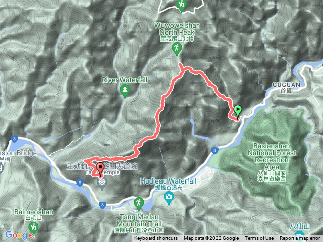 屋東縱走谷關抓雄屋我尾山東卯山