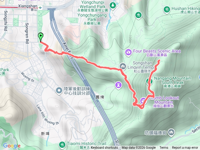 象山公園九五峰來回預覽圖