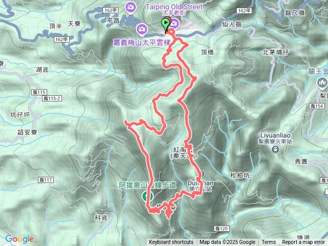 孝子山，大龍頂山，獨立山，阿拔泉山O型縱走