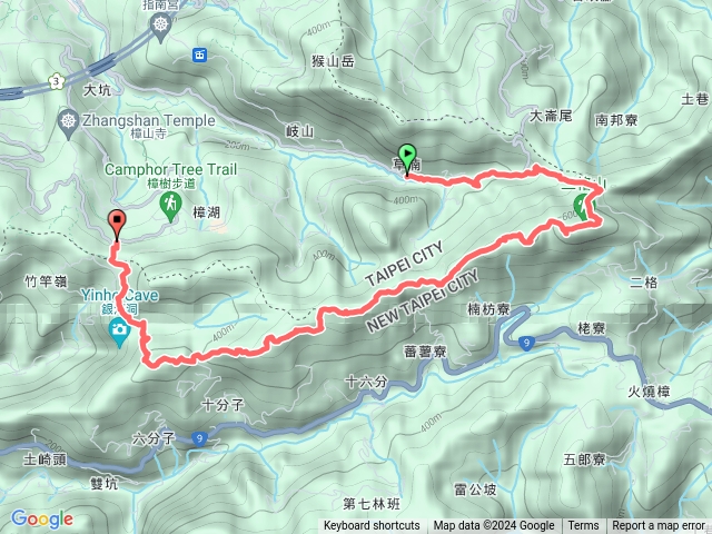 二四六縱走(草湳-二格山-南邦寮山-貓空尖-四面頭山-六分山