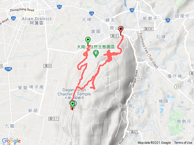 大崗山連走盤龍峽谷
