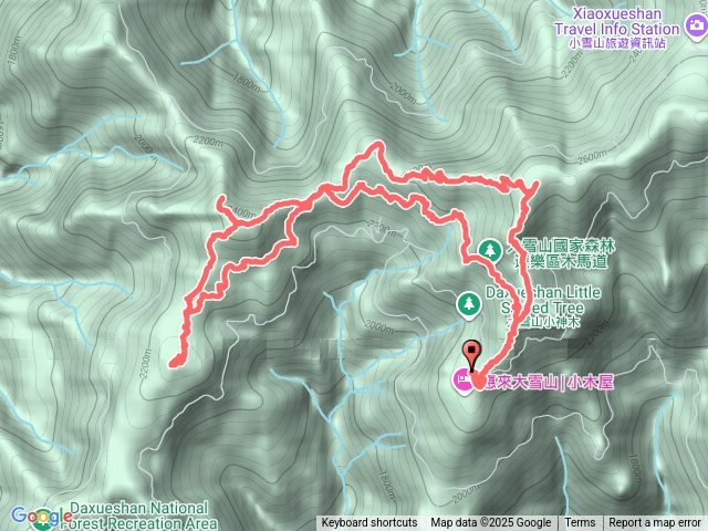 鞍馬山、2412峰新路通船型山，木馬道回預覽圖