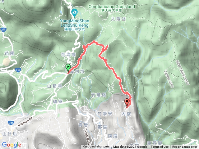 2021/8/12絹絲瀑布-忘憂草原-竹篙山-竹篙山南峰-內寮站小19公車