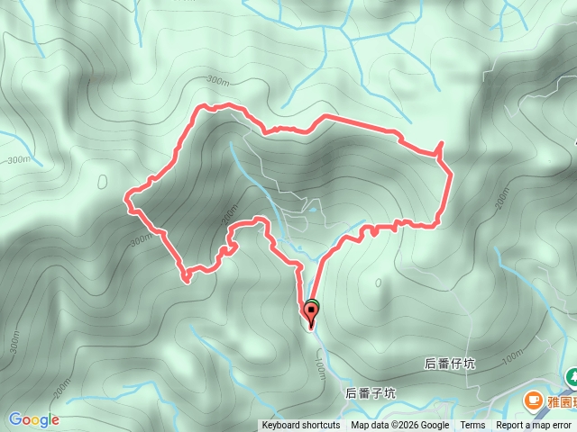后番子坑仙公廟-大平林山、新路尾山稜線-后番子坑1號O形