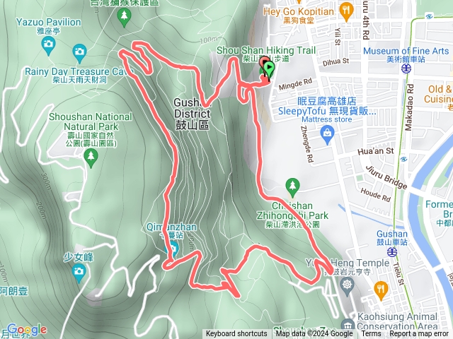 壽山步道經相思亭與七蔓奉茶站