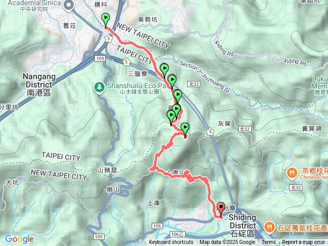 土庫岳南港到石碇