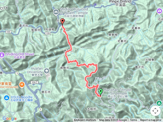 坪林南山寺站-司公髻尾山-伏獅山-九芎坑山-藤寮坑站
