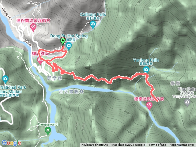 勝華溫泉飯店---八通關 健走