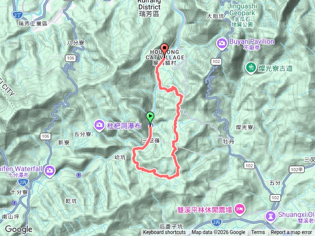 猴三縱走:三貂嶺.新路尾溪畔古道.頂坑山.復興煤礦遺趾.猴硐)
