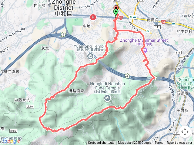 華夏工專到中和中興公園