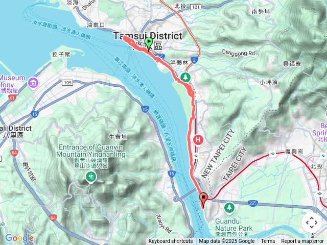 淡水關渡河岸健走